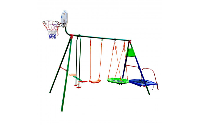 Детский комплекс с батутом и баскетболом Dfc Mtb-01 (два короба) Детский комплекс с батутом и баскетболом Dfc Mtb-01 (два короба)