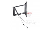 Баскетбольный щит DFC со съёмным регулятором высоты, стекло 6 мм, 136 х 80 см