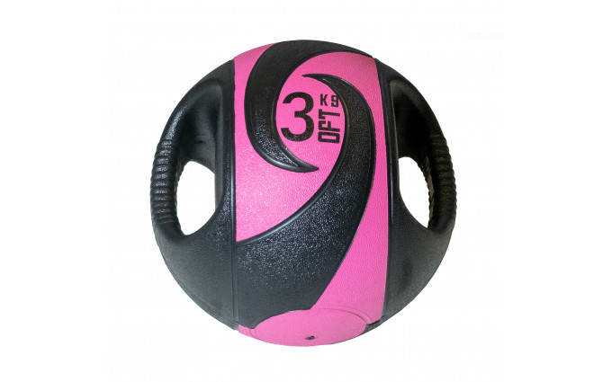 Мяч тренировочный (медицинбол) с хватами, 3 кг Мяч тренировочный (медицинбол) с хватами, 3 кг
