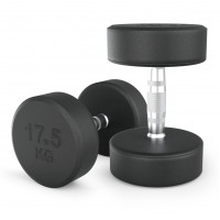 Гантель UNIX Fit PRO круглая обрезиненная 17,5 кг, 2 шт.